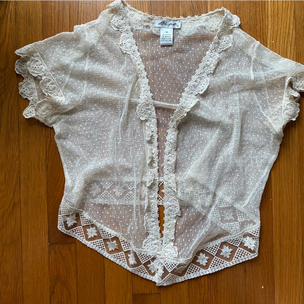 Lace Top with Hook Eye Clasps
